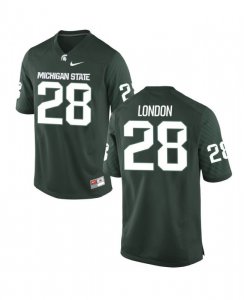 Men's Michigan State Spartans NCAA #28 Madre London Green Authentic Nike Stitched College Football Jersey DG32N01MZ